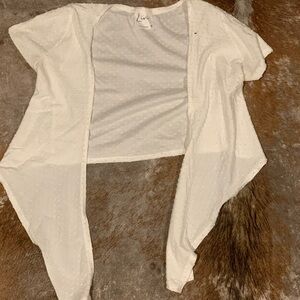 Olivia Rae White Open Front Cardigan